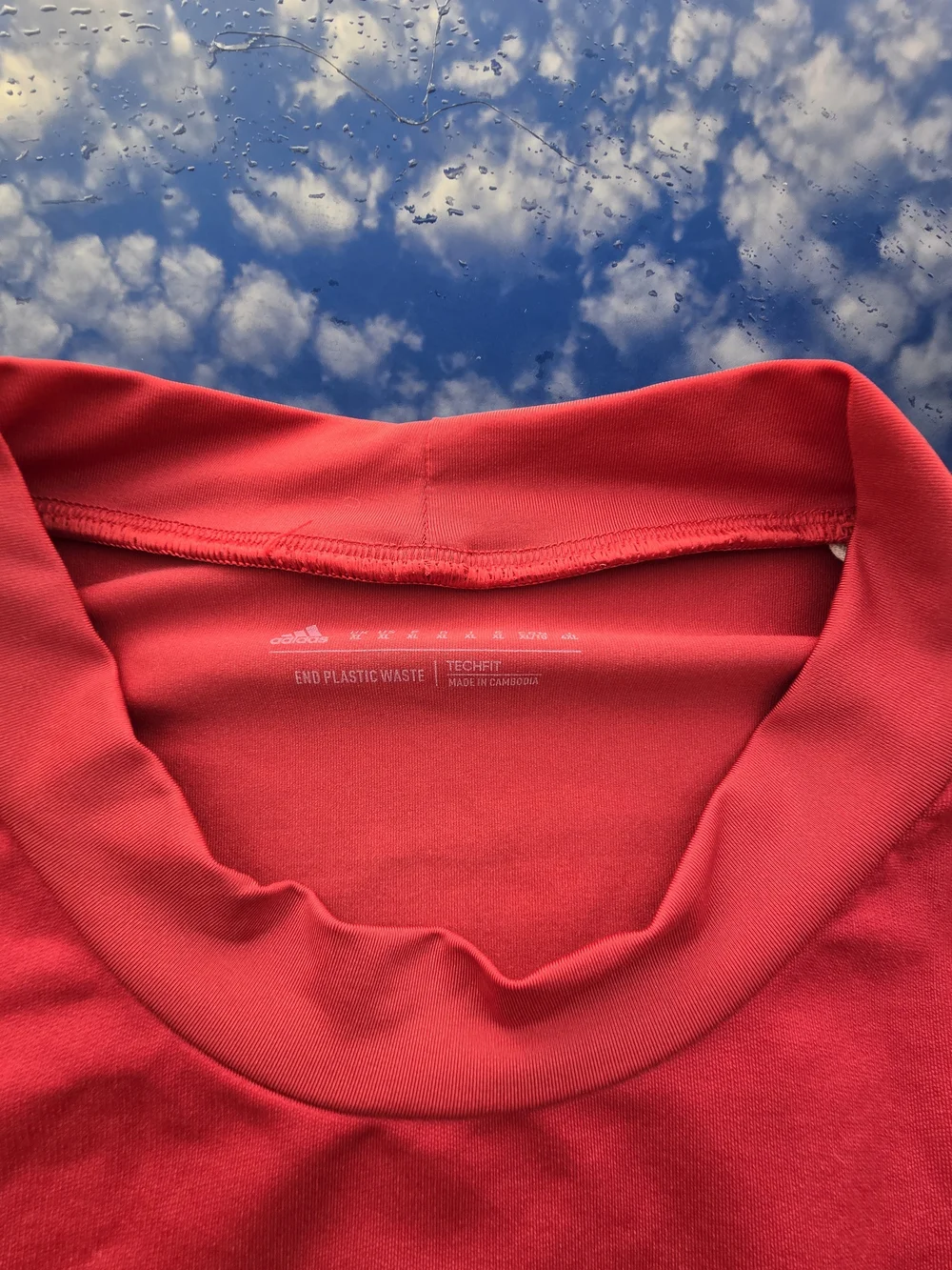 adidas Men's Red Long-Sleeve Performance Shirt